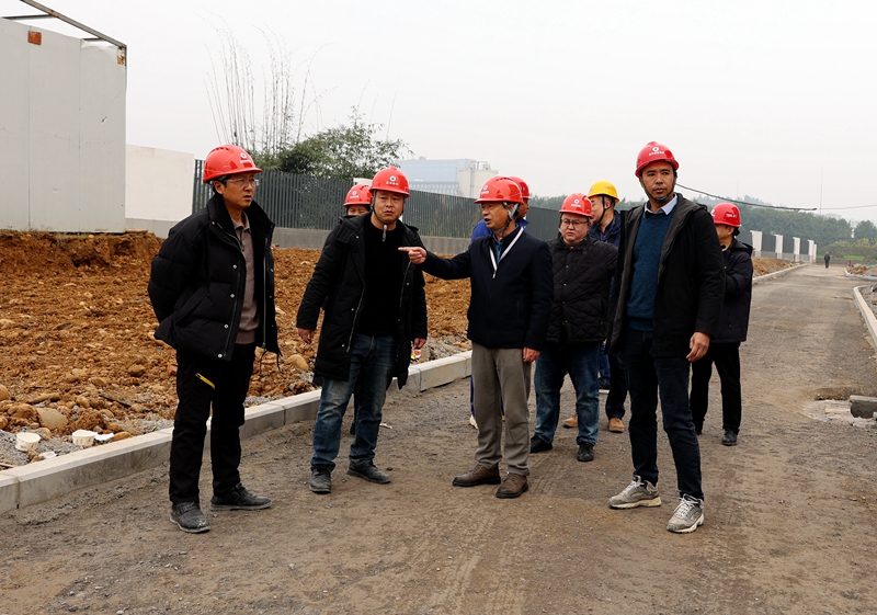 建投建工党支部书记、董事长杨祖强到白酒中心项目开展工作督查 (1).JPG